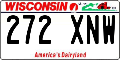 WI license plate 272XNW