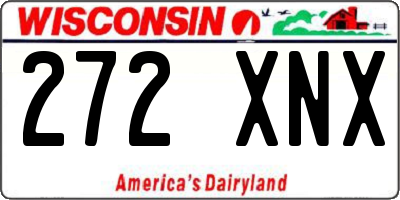 WI license plate 272XNX