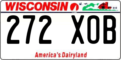 WI license plate 272XOB