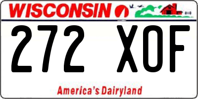 WI license plate 272XOF