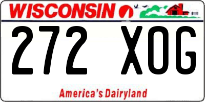 WI license plate 272XOG