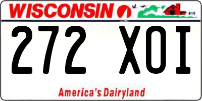 WI license plate 272XOI