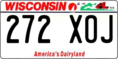 WI license plate 272XOJ