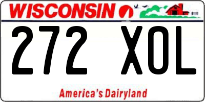 WI license plate 272XOL