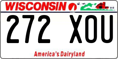 WI license plate 272XOU