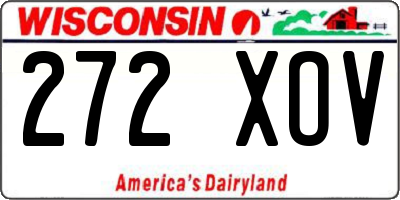 WI license plate 272XOV
