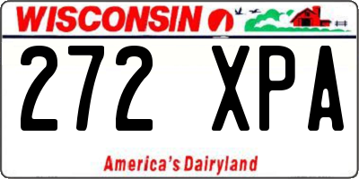 WI license plate 272XPA