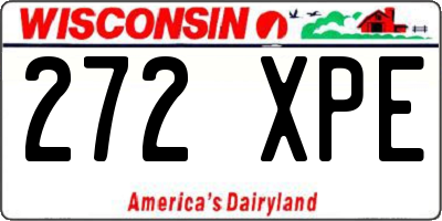 WI license plate 272XPE