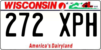 WI license plate 272XPH