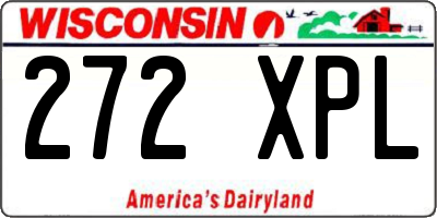 WI license plate 272XPL
