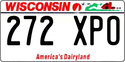 WI license plate 272XPO