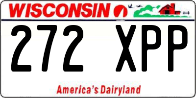 WI license plate 272XPP