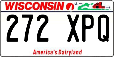 WI license plate 272XPQ