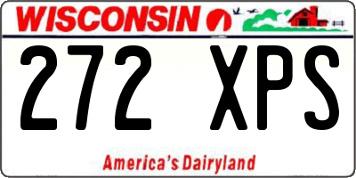 WI license plate 272XPS