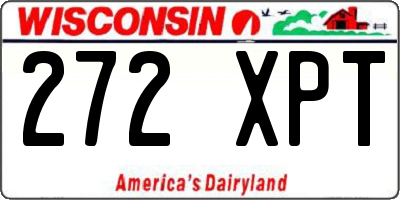 WI license plate 272XPT