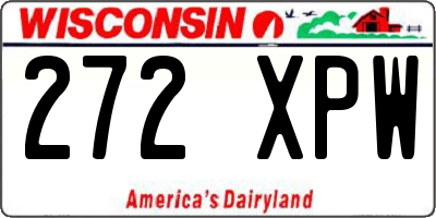 WI license plate 272XPW