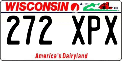 WI license plate 272XPX