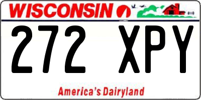 WI license plate 272XPY