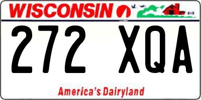 WI license plate 272XQA