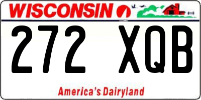 WI license plate 272XQB