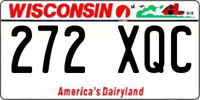WI license plate 272XQC