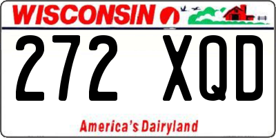 WI license plate 272XQD
