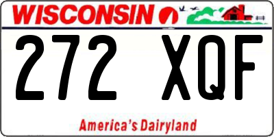 WI license plate 272XQF