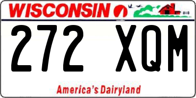 WI license plate 272XQM