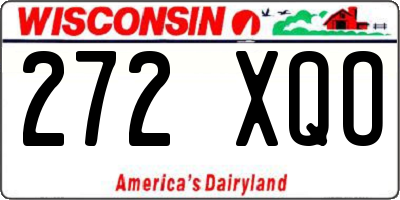 WI license plate 272XQO