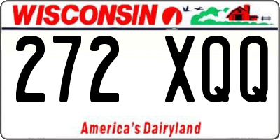 WI license plate 272XQQ