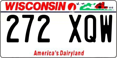 WI license plate 272XQW