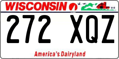 WI license plate 272XQZ