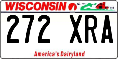 WI license plate 272XRA