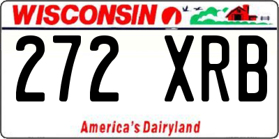WI license plate 272XRB