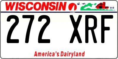 WI license plate 272XRF