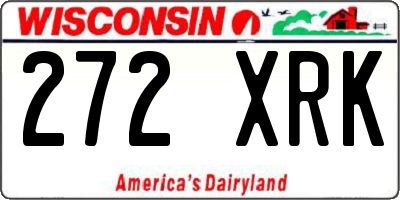 WI license plate 272XRK