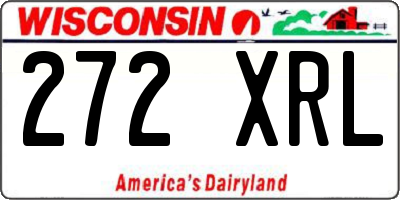 WI license plate 272XRL