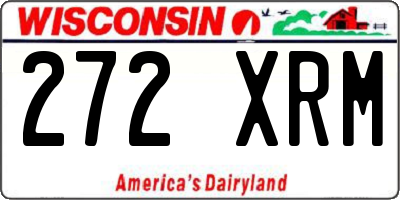 WI license plate 272XRM