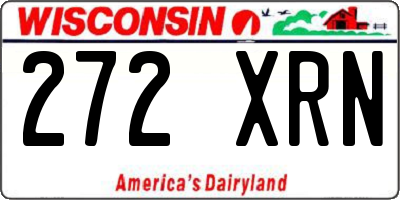 WI license plate 272XRN