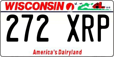 WI license plate 272XRP
