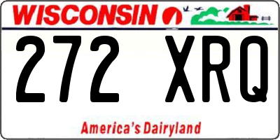 WI license plate 272XRQ