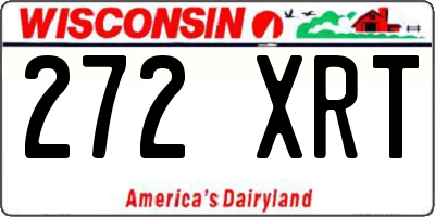 WI license plate 272XRT