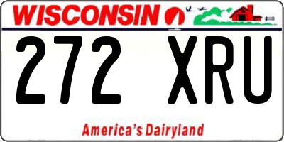 WI license plate 272XRU