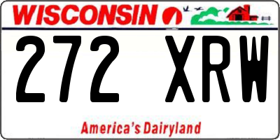 WI license plate 272XRW