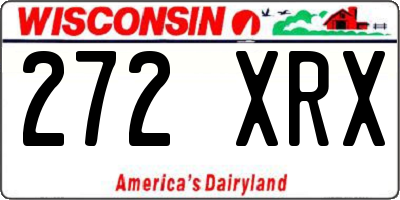 WI license plate 272XRX