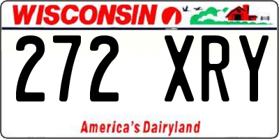 WI license plate 272XRY