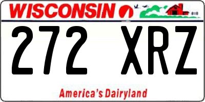 WI license plate 272XRZ