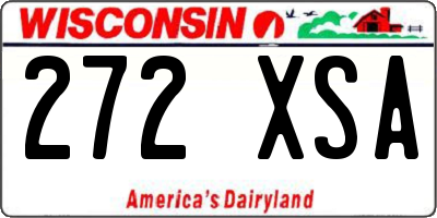 WI license plate 272XSA