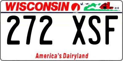 WI license plate 272XSF