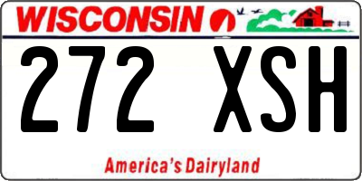 WI license plate 272XSH